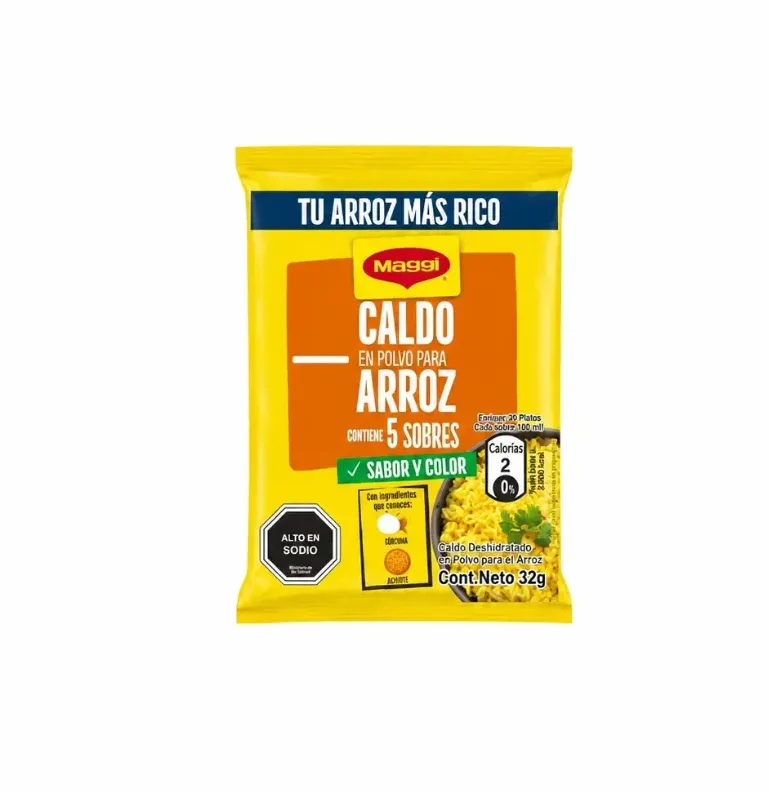 CALDO EN POLVO PARA ARROZ 5 SABORES (A107)
