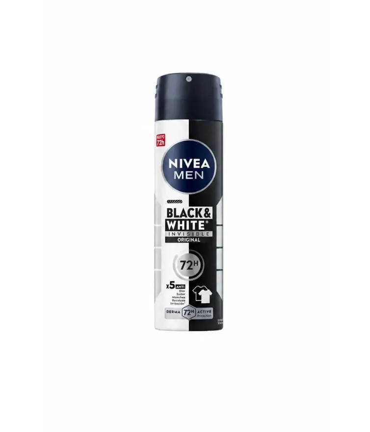 DESODORANTE "NIVEA MEN" BLACK&WHITE INVISIBLE ORIGINAL 72 HORAS (LH028)