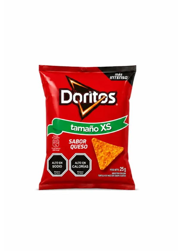DORITOS TAMAÑO "XS" SABOR QUESO  25 grs (SS018)