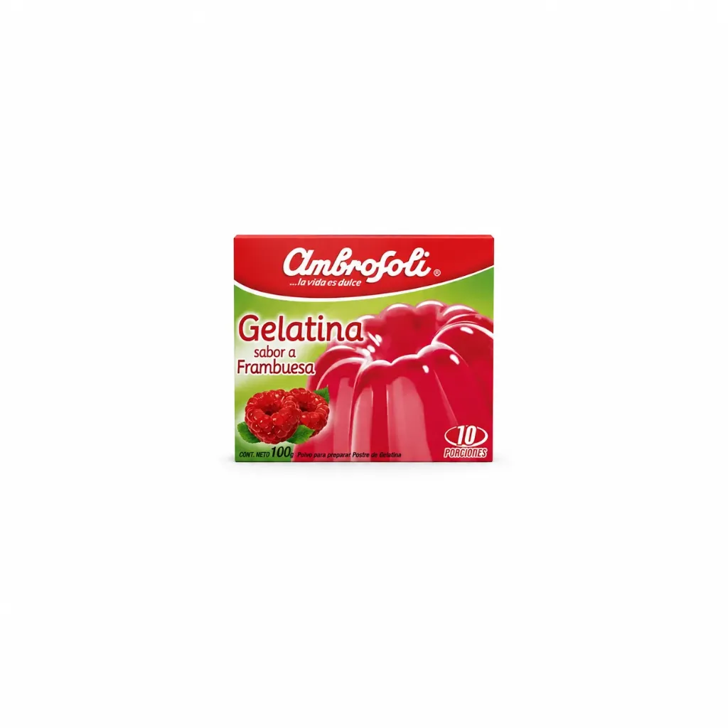 GELATINA SABOR FRAMBUESA (AMBROSOLI 100grs) (A053)