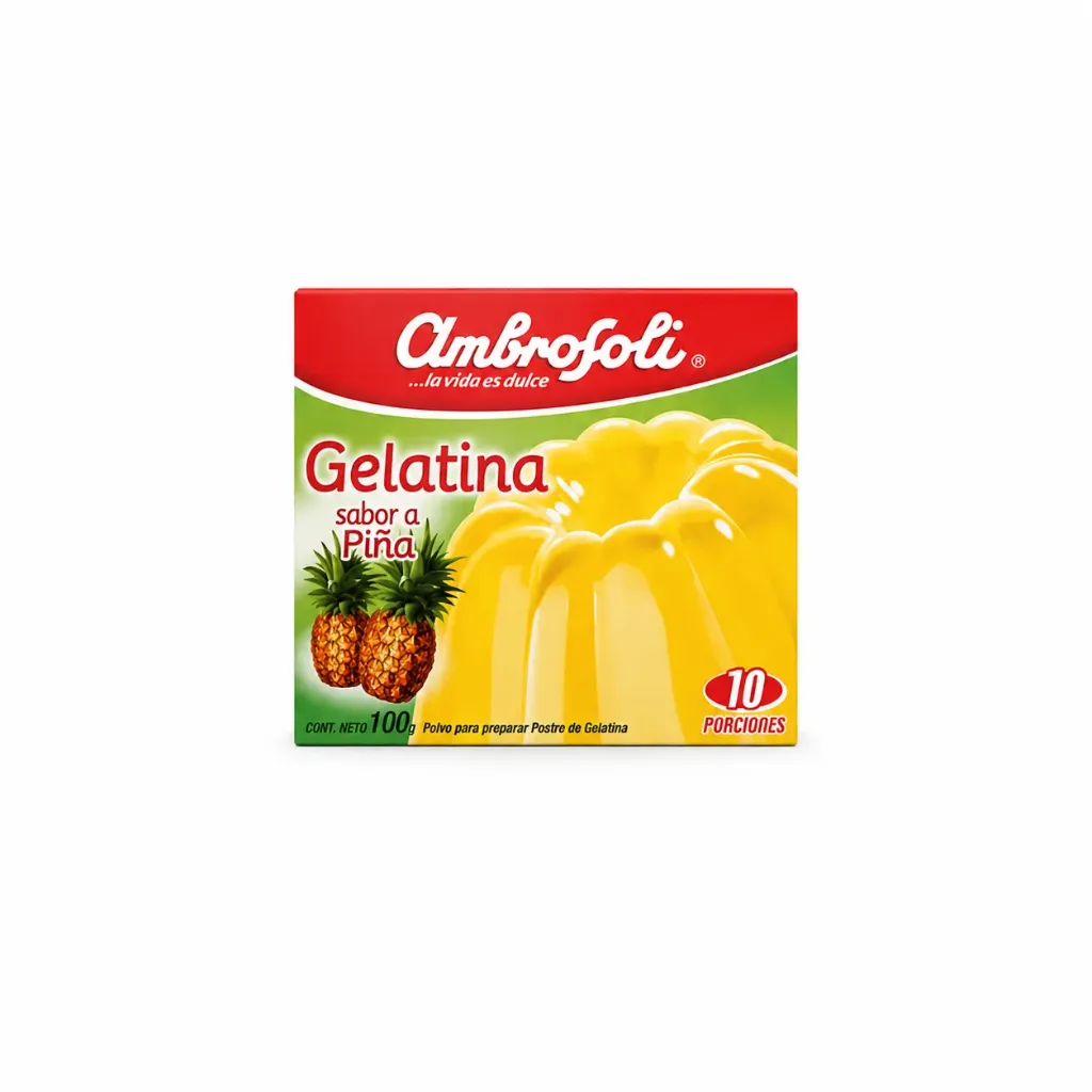 GELATINA SABOR PIÑA (AMBROSOLI 100grs) (A055)
