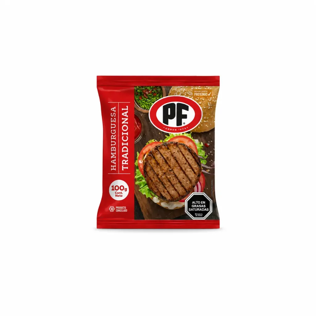 HAMBURGUESA TRADICIONAL (P.F.) 100 GRS (CH001)