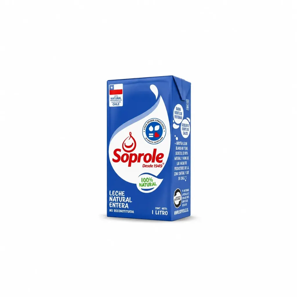 LECHE ENTERA BLANCA (SOPROLE 1 LITRO) (L022)