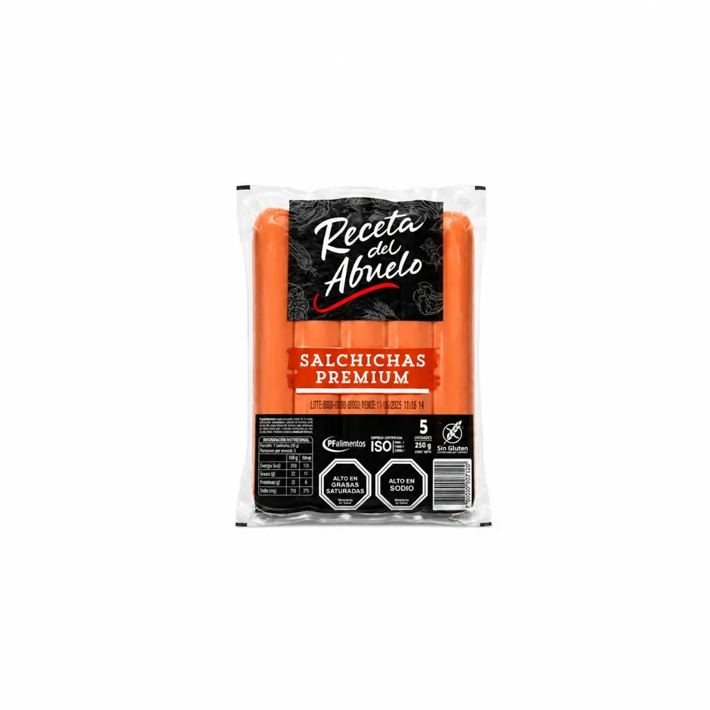 SALCHICHAS PREMIUM "RECETA DEL ABUELA" 5 UNIDADES (CH056)
