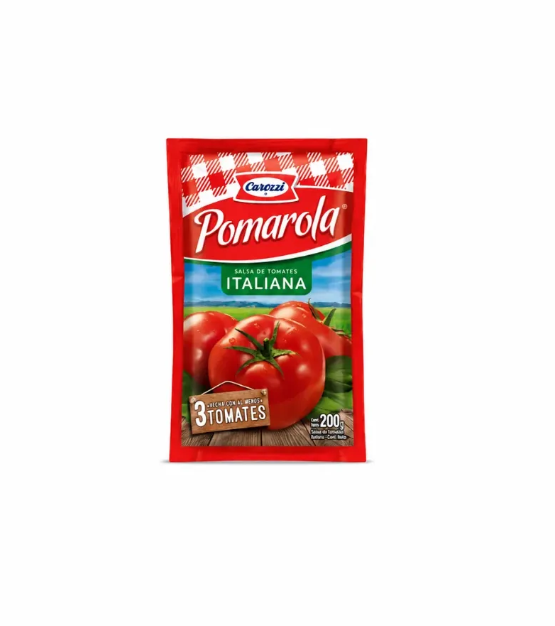SALSA DE TOMATE ITALIANA POMAROLA CAROZZI 200 grs (A104)