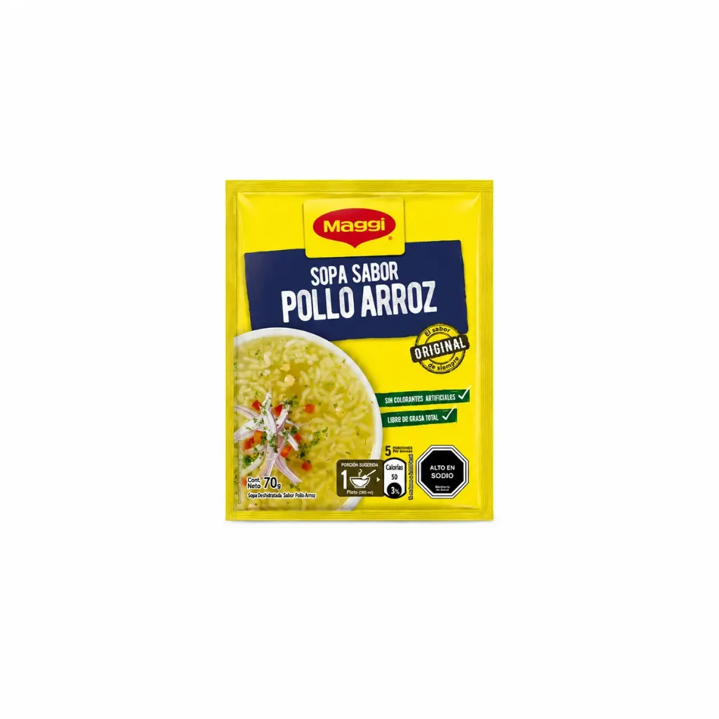 SOPA DE POLLO CON ARROZ 70 grs (A032)
